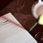 A photo of the voting form for the Chambord Shine Awards with an out of focus french martini.