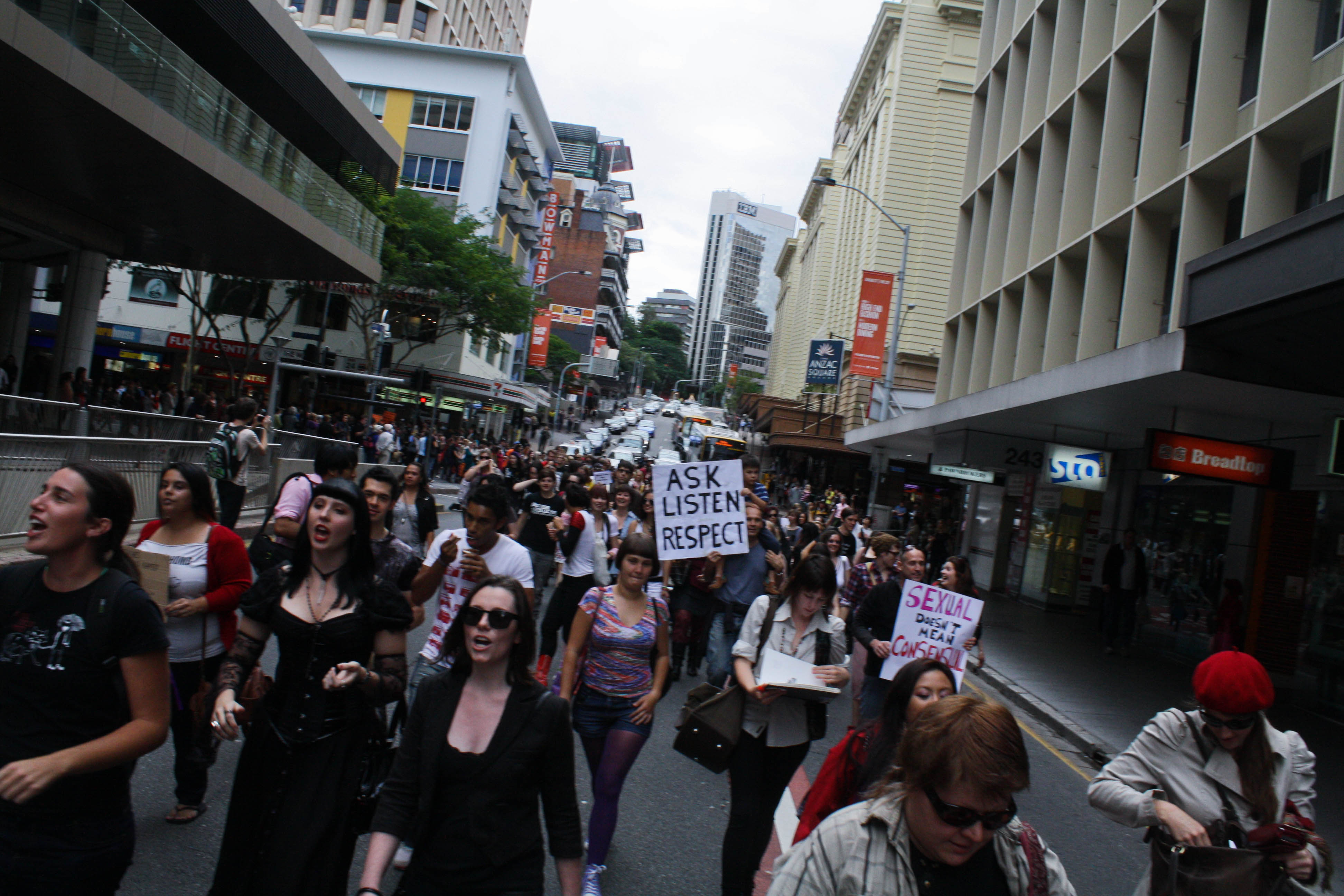 Photos from Slut Walk Brisbane.