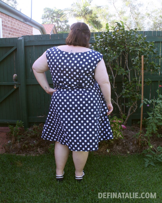 The back of my polka dot dress.