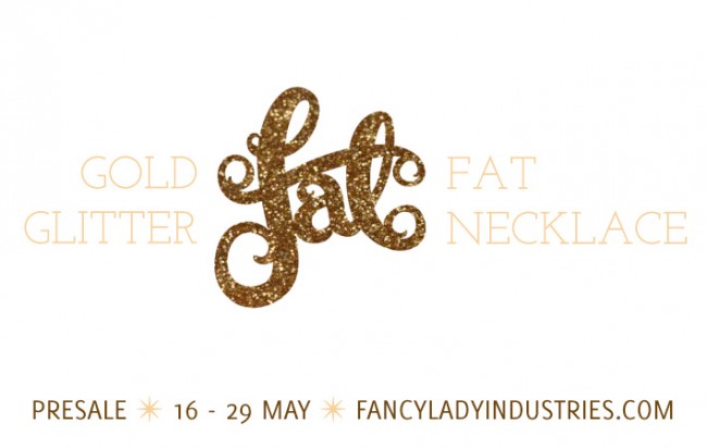 Claim your gold glitter fat necklace in the presale - until May 29