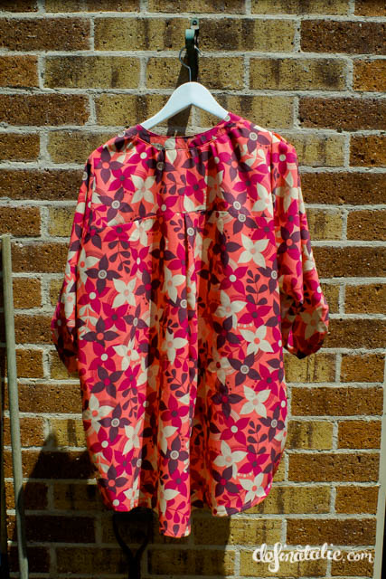 My pink floral polyester Everyday Elegance blouse.