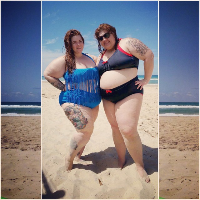 Tess Holliday and I at the height of bikini season on the Gold Coast!