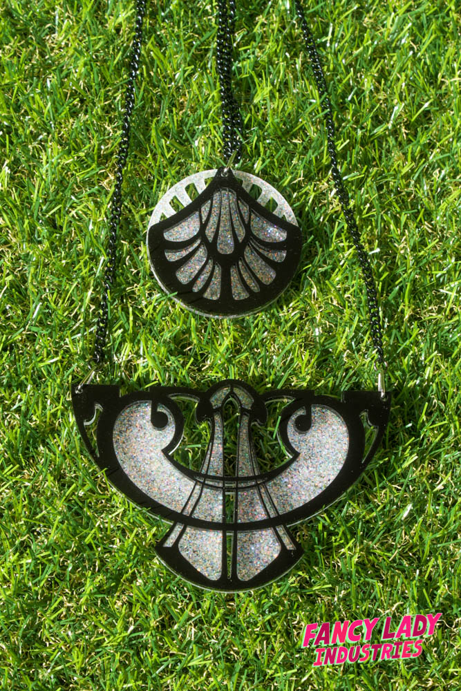 Art Nouveau Laser Cut Necklaces